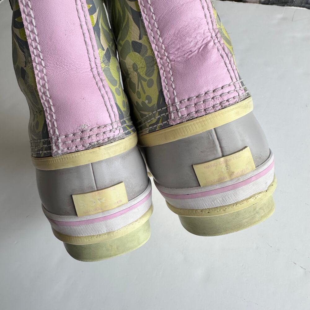 Sorel Yoot Pac Floral Pastel Winter Snow Boots - Size 4 - Picture 6 of 7